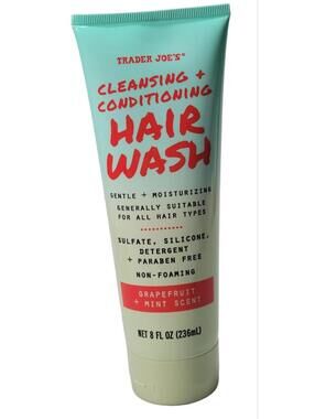 Trader Joe's Cleansing + Conditioning Hair Wash Grapefruit + Mint Scent 8oz NEW